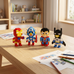 WISEHAWK Piccoli Blocchi da Costruzione Supereroi, Personaggi Giocattolo in Plastica - Product Image 1