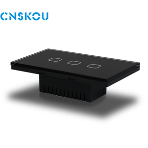 CNSKOU US 1_2_3_4 Gang maison intelligente APP télécommande voix lumière verre trempé tactile Wifi tuya interrupteur électrique mural - Product Image 3