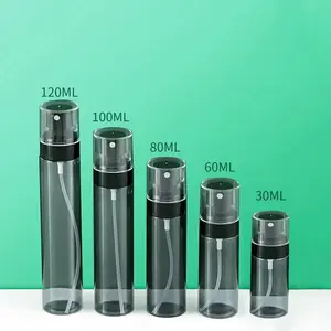 Garrafa cilíndrica para desinfecção de água, cosméticos, garrafa vazia, spray de álcool para reabastecimento de água, 30ml, 50ml e 100ml