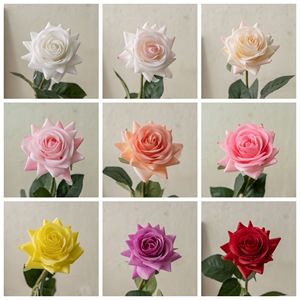 Rosas Artificiales CallaFloral de Poliéster, Rama Individual, Decoración para Interiores del Hogar, Ramo de Boda, Arte Mural - Product Image 3