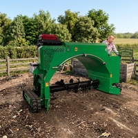 Mini retourneur de compost automoteur pour la fermentation organique du fumier de vache, certifié CE