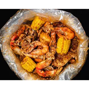 Bolsas para hervir cangrejo Cajun y mariscos, resistente al calor, gran tamaño, para horno de verduras de grado alimenticio, para cocinar pavo