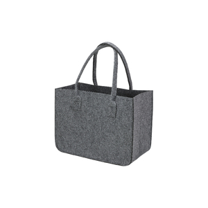 <span class=keywords><strong>Sac</strong></span> fourre-tout en feutre gris foncé certifié GRS, sans AZO, avec logo personnalisé, grande capacité, vente en gros directe d'usine - Product Image 4