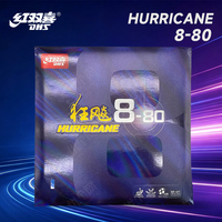 Caoutchouc de tennis de table DHS Hurricane 8-80 inversé en bois, approuvé ITTF 24-054, recommandé pour le backhand, haute rotation, élastique, pour ping-pong