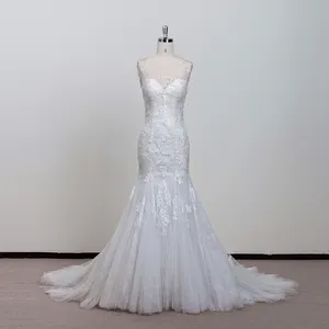 Meerjungfrau Brautkleid Hot Sale Jiame ngBridal Luxus Brautjungfer kleid Maßge schneiderte A-Linie Form Hochzeit Brautkleid