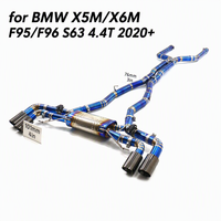ING Titanium Valved Catback untuk BMW X5M/X6M F95/F96 S63 4.4T 2020+ |   Sistem Knalpot 76mm/101mm Dengan Remote Control Grosir