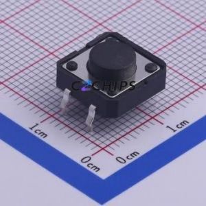 TS-1003-05526 Tactile Switch Through hole-4P,12x12mm Switch Single Pole Single Throw Round Button Through Hole 12mm - Product Image 1