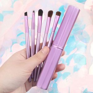 Mini <b>Eye</b> Make up Brush Set 5pcs Private Logo Travel Makeup Brush Foundation Cosmetics Powder Face Brush Makeup - Product Image 5
