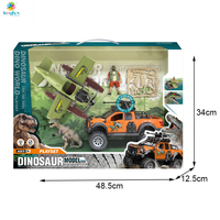 Costume de dinosaure figurines d'action militaires en plastique fonction de musique légère jouet pour garçons camionnette équipement de Simulation d'avion