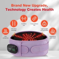 Ceinture de massage lombaire sans fil en néoprène à vibration chauffante, design personnalisé, pour soulager les douleurs du bas du dos, masseur de taille portable avec chaleur