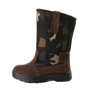 Bottes de neige pour hommes doublées de fourrure, hautes, chaudes, épaisses, en peluche, pour l'hiver et les activités de plein air - Product Image 5