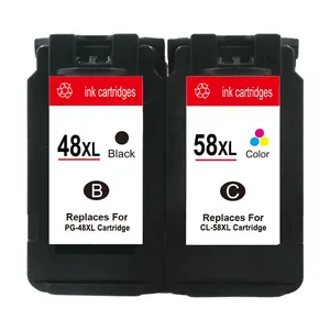 Hicor Remanufactured for PG-48 CL-58 XL Ink Cartridges for Canon 48 58 XL for Pixma E408 E418 E468 E478E488プリンター