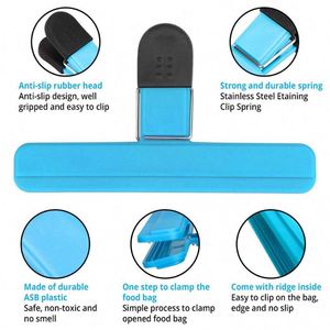 Clips de sacs multi-usages en plastique PC robustes et écologiques – Organiseur durable pour la conservation des aliments et la fraîcheur dans la cuisine - Product Image 3