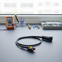 Kabel Harness Konektor Tahan Air Khusus dengan Konektor Jantan & Betina - Rakitan Kabel Tertutup 1-Pin untuk Aplikasi Off-Road