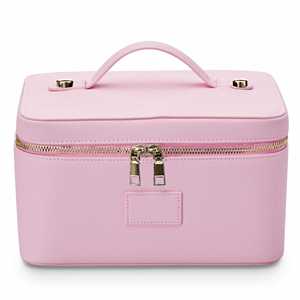 Custom New Fashion PU Leather Handheld Cosmetic Bag with Zipper Large Capacity Waterproof Portable <b>Makeup</b> <b>Case</b> & Vanity <b>Case</b> - Product Image 2