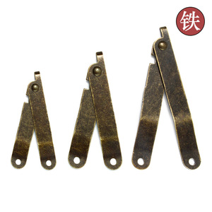 Bisagra para Muebles de Hierro Bronce Antiguo, Pequeña, Mediana, Grande, Conector para Caja de Madera, Montaje en Superficie, Duradera, Diseño Tradicional - Product Image 1