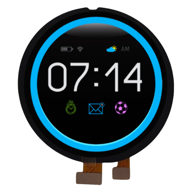 1.39-inch OLED Touch Screen, Small-sized Circular AMOLED Display Screen, 1.39 Inch Smartwatch Screen
