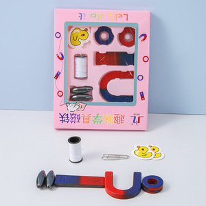 Juego de imanes de aprendizaje, Kit de experimentos de física para niños, juguetes educativos de 4 a 6 años, forma geométrica, Material plástico - Product Image 2