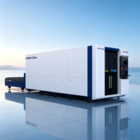 Machine de découpe laser Han's Laser 6000W avec table d'échange automatique et couvercle intégral pour l'acier inoxydable, l'aluminium et l'acier au carbone