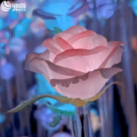 Lampes LED personnalisées en forme de rose, lanternes artificielles en forme de rose pour une décoration romantique de mariage et de jardin