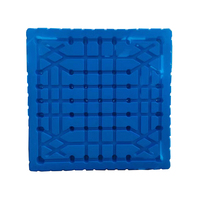 1600x1400x150mm Paleta de plástico de moldeo por soplado de doble cara Paletas apilables reversibles con precio de fabricante