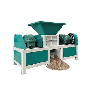 Máquina trituradora de plástico de doble eje de madera, trituradora de papel, máquina trituradora de materiales industriales, trituradora de residuos, Máquina trituradora