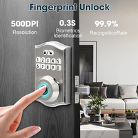 Cerradura electrónica inteligente biométrica para puerta delantera de casa, código de huellas dactilares, cerraduras inteligentes, cerradura de puerta inteligente antirrobo de alta seguridad