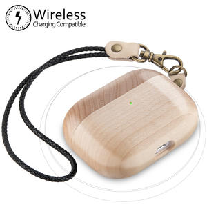 Funda de Madera de Alta Calidad para Auriculares, Estuche Inalámbrico para Auriculares para <span class=keywords><strong>Airpods</strong></span> 3/4/<span class=keywords><strong>Pro</strong></span> <span class=keywords><strong>2</strong></span>, Estuche para Auriculares <span class=keywords><strong>Bluetooth</strong></span> - Product Image 2
