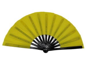 Abanico de Bambú Plegable de Kung Fu con Sonido Fuerte, para Sublimación, Blanco y Negro, Mango de Plástico, 33 cm - Product Image 6