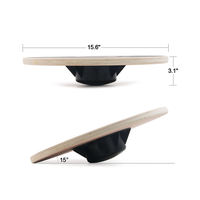 Planche d'équilibre en bois durable HZHR HR26060403 pour la rééducation et l'entraînement sportif