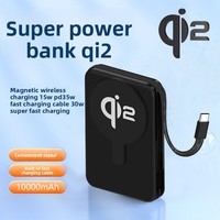 Nouvelle batterie externe sans fil magnétique au lithium 10000 mAh avec câble, charge rapide 35W, USB-C, matériau ABS+PC, modèle M01 CN