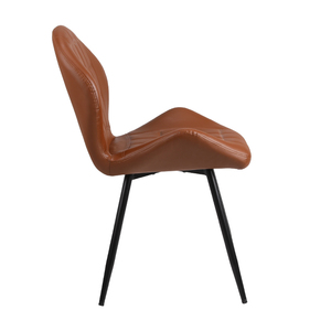 Sillas de comedor de lujo modernas de PU de estilo nórdico, muebles de hogar y restaurante de cuero sintético para apartamentos y villas - Product Image 4
