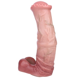 Manchon réaliste pour pénis avec anneau pénien, extenseur de pénis, manchon pour agrandissement du pénis, retardateur d'éjaculation, préservatif réutilisable, jouets sexuels pour hommes - Product Image 6