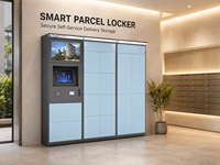 Casillero inteligente para paquetes con código QR, gabinete de mensajería exterior impermeable para zonas residenciales, casillero de entrega de autoservicio 24/7
