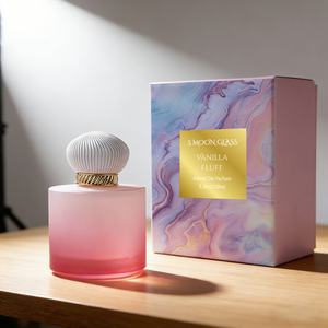High End 50ml Round Shape Pink <strong>Perfume</strong> Glass Bottles for Ladies Pump Sprayer <strong>Perfume</strong> Bottles with Luxury Gift Box - Product Image 1