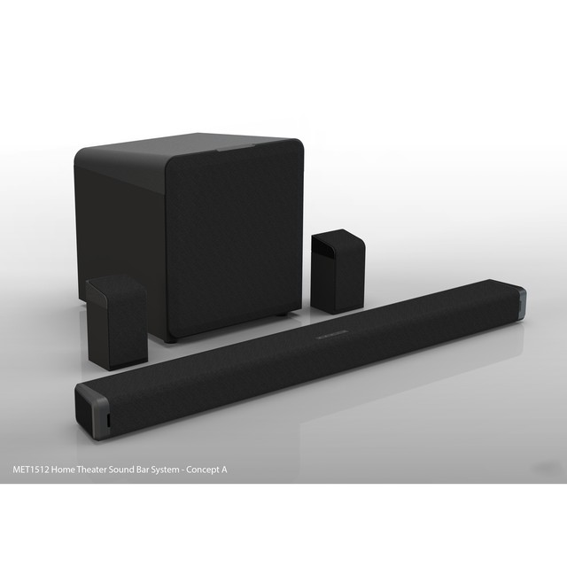 37"TV Soundbar 2.4GHz Wireless Satellite Speakers Subwoofer for Speaker for Mobile Phone IPX4 Waterproof Battery Powered