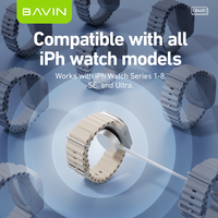 BAVIN Prix d'usine CB400 3W Mini montre portable Aimant Chargeur sans fil Type C Câble Usb C