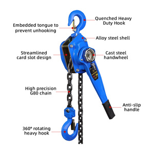 The Factory Manufactures a 1-ton Manual <strong>Chain</strong> Type Metal Lifting <strong>Pulley</strong> System Suitable for the Construction Industry - Product Image 5