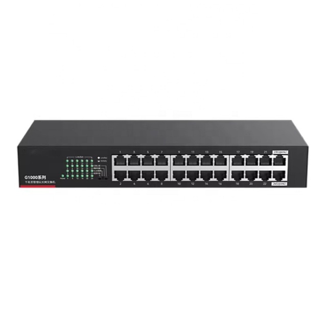 G1024D 24-Port Gigabit 10/100/1000Mbps Unmanaged Ethernet Switch SNMP 48Gbps Switch Capacity 6KVA Lightning Protection