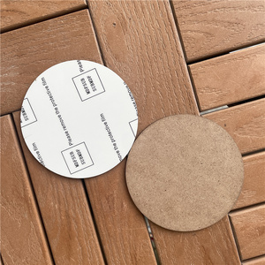 MDFSUB Wholesale Price 3mm Sublimation Blank Mdf Raw Back coaster 95mm Round Sublimation Mdf coaster With Protective Film