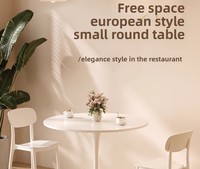 Table de négociation de loisirs nordique blanc tulipe petites tables et chaises pour salle à manger balcon ou café thé boutique conception Simple