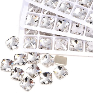 Oleeya Nouveaux Strass en Cristal Carré AB de Qualité Supérieure à Coudre, Pierres à Dos Plat pour Robe de Mariée - Product Image 5