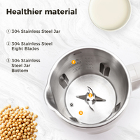 Machine d'extraction de lait de soja de qualité supérieure, machine à lait de soja chaud avec acier inoxydable et fonctionnement automatique