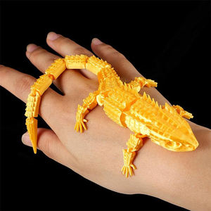 Vashine Figuras de acción de lagarto impresas en 3D, juguetes magnéticos divertidos para nevera, animales flexibles de cristal, cabritos impresos en 3D para niños - Product Image 2