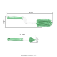 Brosses en silicone personnalisées pour biberons et tétines, avec poignée rotative en plastique, modèle JG-0010 (Guangdong), prix usine Jincy