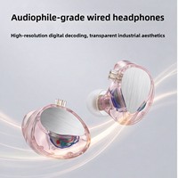 Grosir Pabrik HiFi Metal Tipe-C+3.5mm Kabel 1.2m Earphone In-Ear Berkabel Konektor Dapat Diganti Gaming Musik Akrilik Silikon