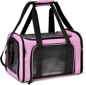Tas Jinjing Hewan Peliharaan Lipat, Bernapas, dan Portabel untuk Kucing & Anjing - Bahan Polyester, Kapasitas 5kg - Product Image 3