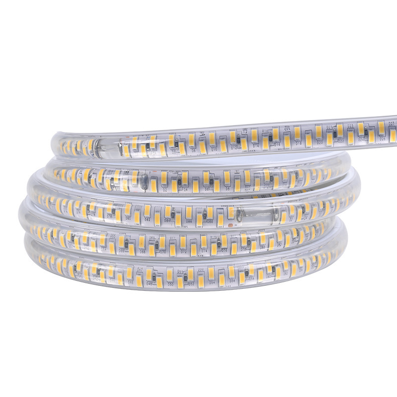 220V/110V High-Voltage LED Light Strip 5730 180leds/m Ultra-Bright IP65 Waterproof Outdoor Advertising 3D-Lens Flexible Light