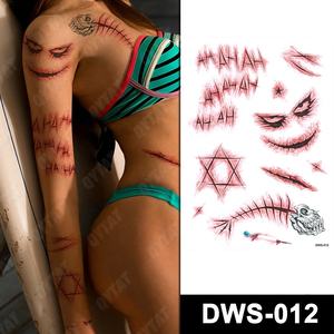 <span class=keywords><strong>แผล</strong></span>เลือดจำลองแบบ DIY กะโหลกศีรษะแผลเป็นสยองขวัญเลือดเครื่องแต่งกายฮาโลวีนตกแต่งงานปาร์ตี้สติกเกอร์รอยสักฮาโลวีนสำหรับผู้หญิงและผู้ใหญ่ - Product Image 3