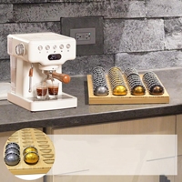 Tiroir de rangement pour capsules de café en bambou, organiseur pliable de haute qualité en bambou pour la cuisine, la maison et le bureau
